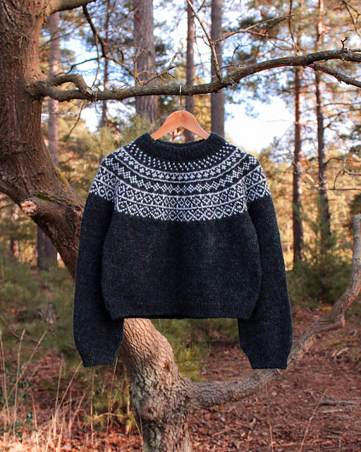 Nova Sweater Knitting Pattern PDF – Nordic Colorwork Yoke Sweater – Top Down Circular Knit – Adult Sizes A–L